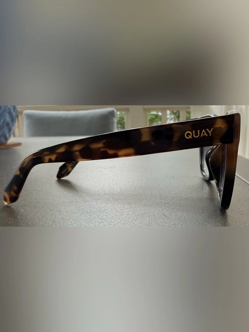 Quay Australia Tortoiseshell Frame Sunglasses with Black Fade Lenses